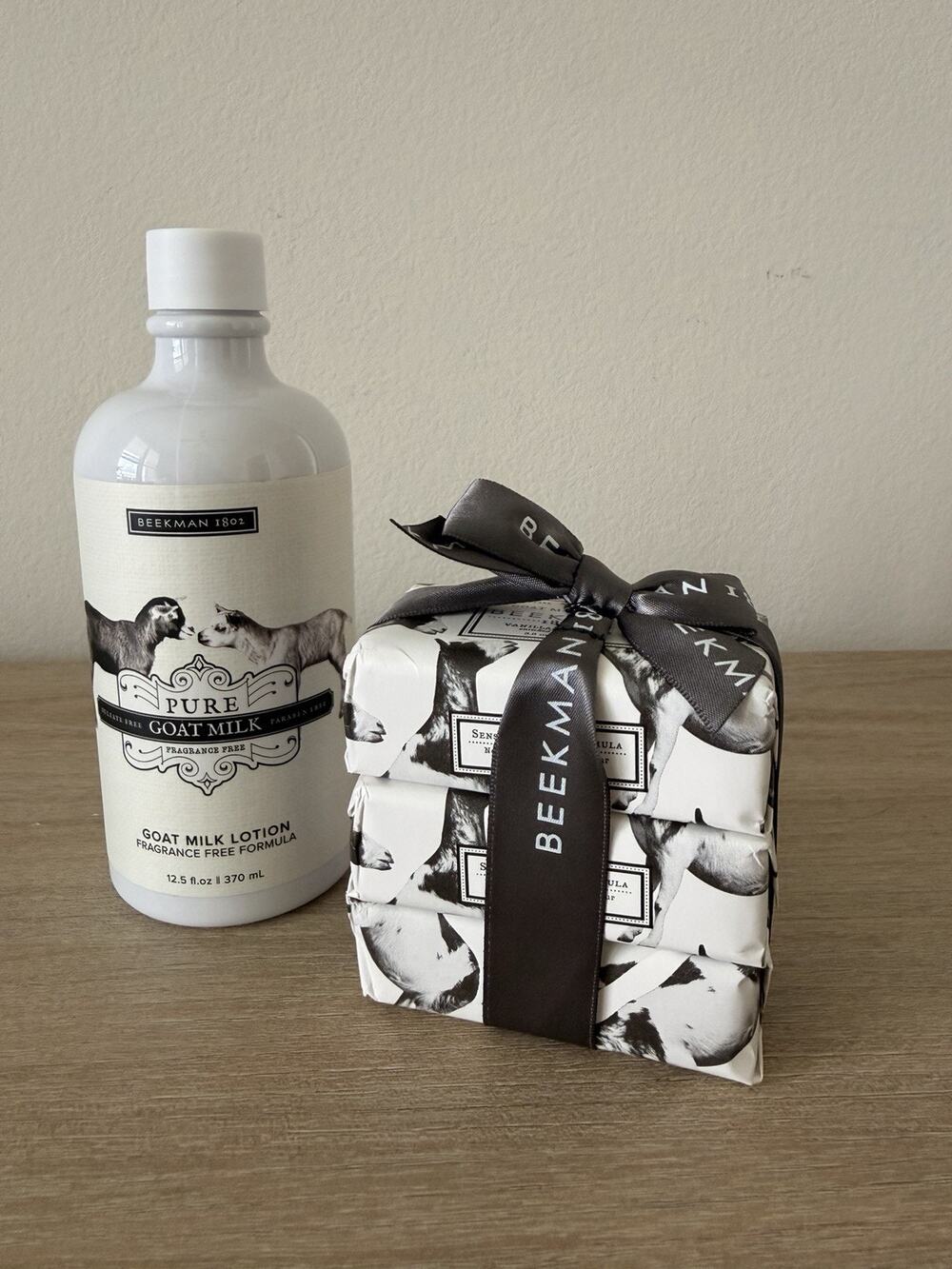 Beekman 1802 Goat Milk Lotion 12.5 oz & Vanilla Soap 3-Bar Set New